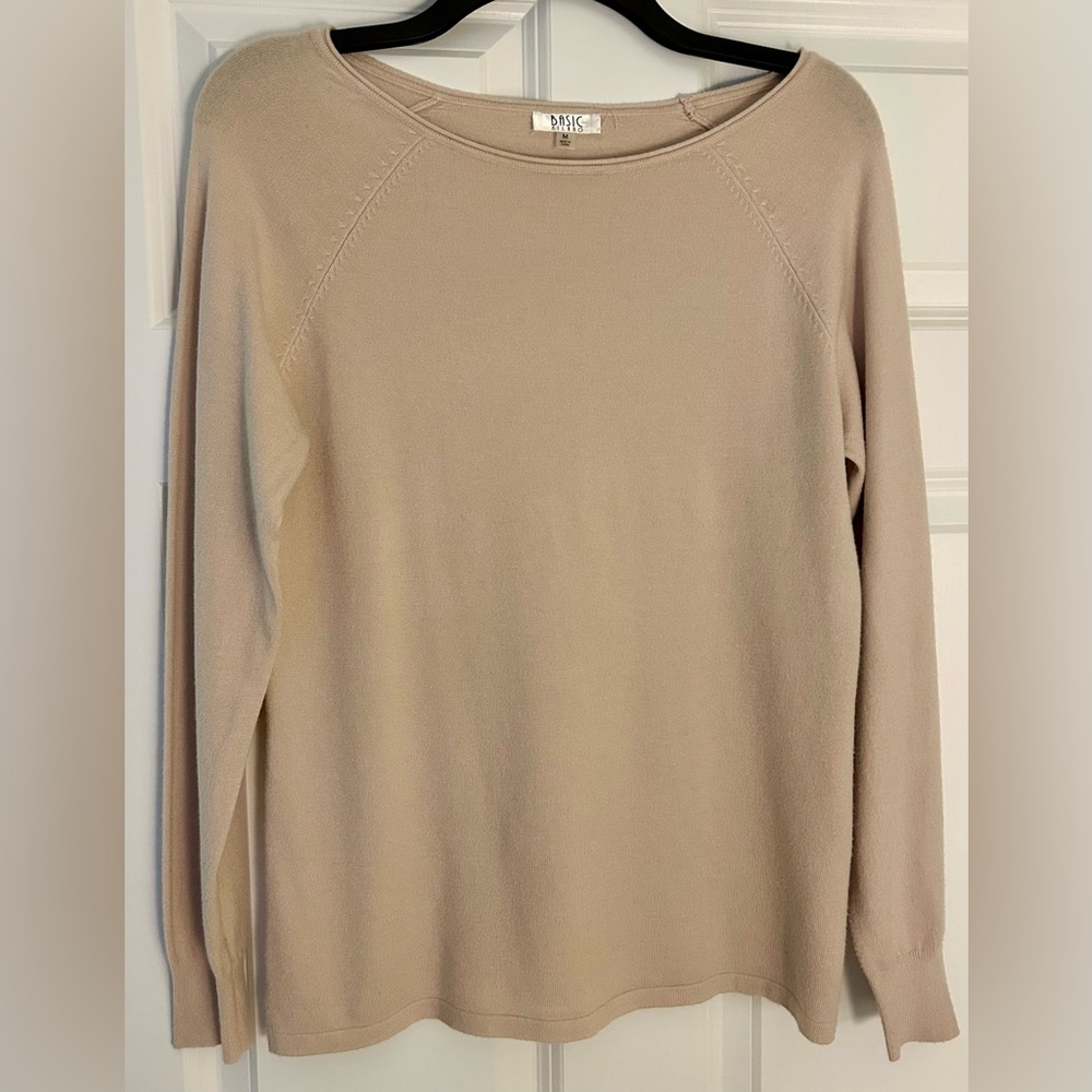 Basic Milano Beige Long Sleeve Top